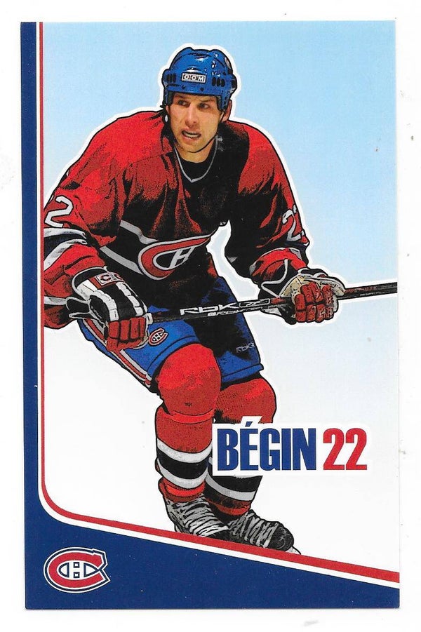 2006-07 Montreal Canadiens Teamissued Postcard NHL #22 Steve Bégin