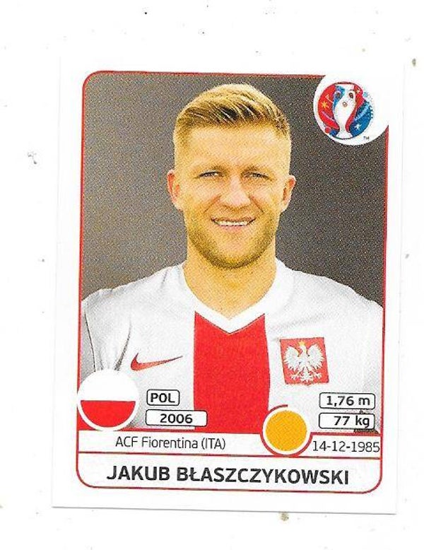2016 Panini UEFA EURO Sticker #306 Jakub Błaszczykowski , Poland
