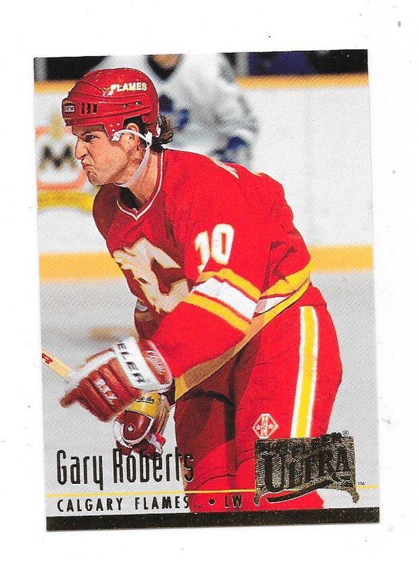 1994-95 Ultra NHL Hockey Card #35 Gary Roberts , Calgary Flames