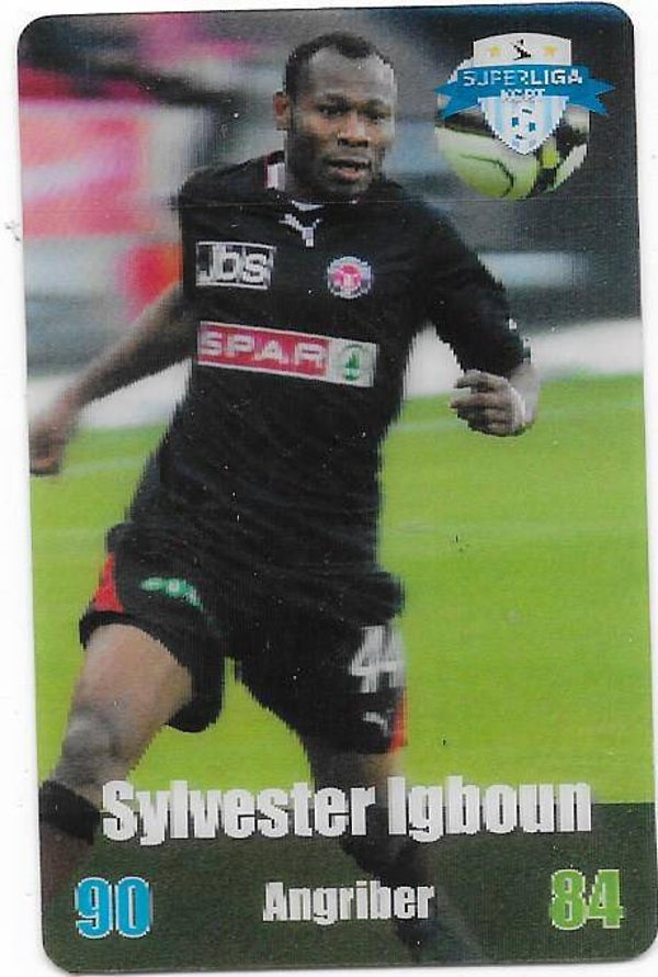 2012-13 Danish Kulma Superliga Kort Football card # Sylvester Igboun , FC Midtjylland