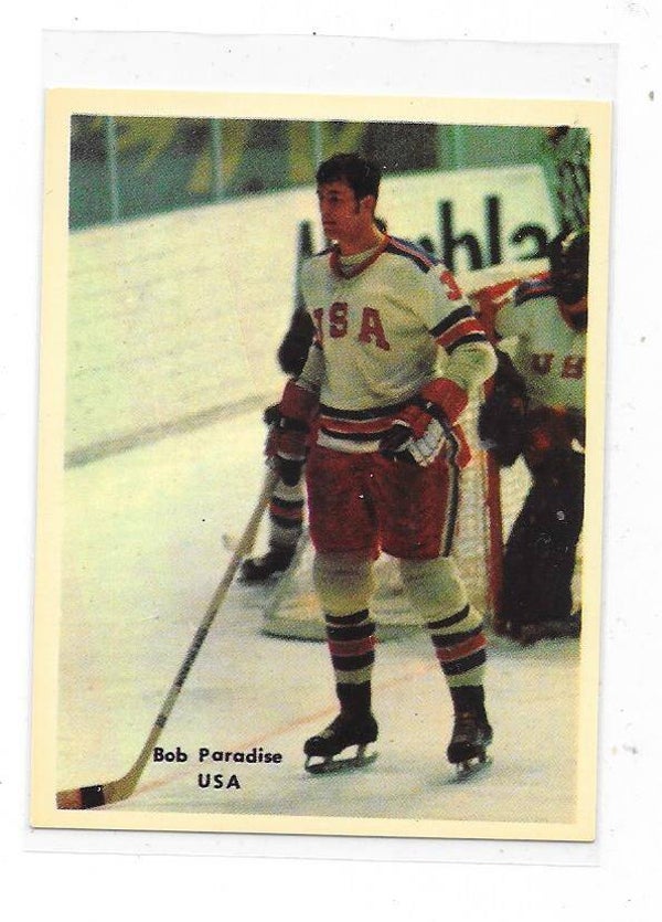 1970 Swedish Cumulus Mästar Serie # Bob Paradise , USA & Pittsburgh Penguins
