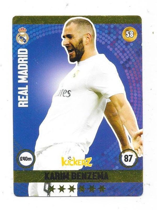 2015-16 Swedish Kickerz Goldstar # Karim Benzema , Real Madrid & France