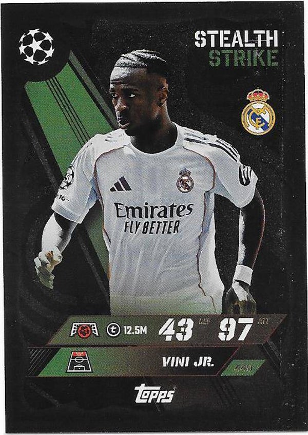 2025-26 Topps Match Attax CHL Stealth Strike #449 VINI Jr. , Real Madrid