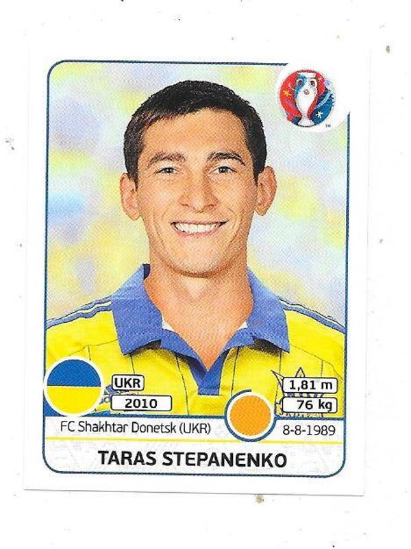 2016 Panini UEFA EURO Sticker #283 Taras Stepanenko , Ukraine