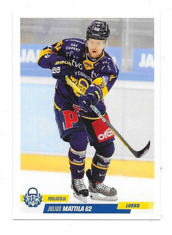 2022-23 Finnish Cardset #260 Julius Mattila  Lukko , Boston College