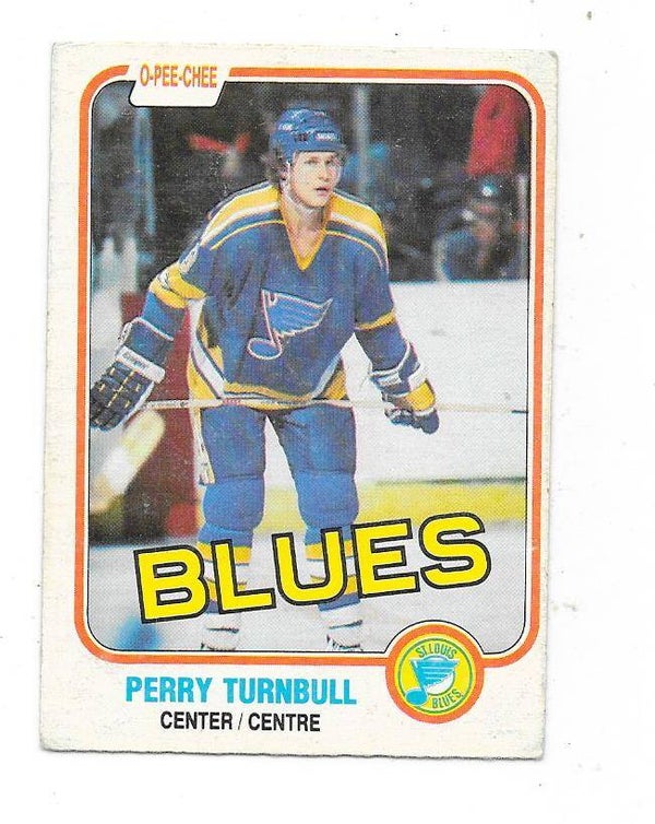 1981-82 OPC #296 Perry Turnbull , St Louis Blues