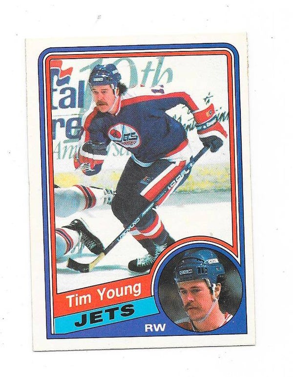 1984-85 OPC  NHL Ice Hockey Card #351 Tim Young , Winnipeg Jets