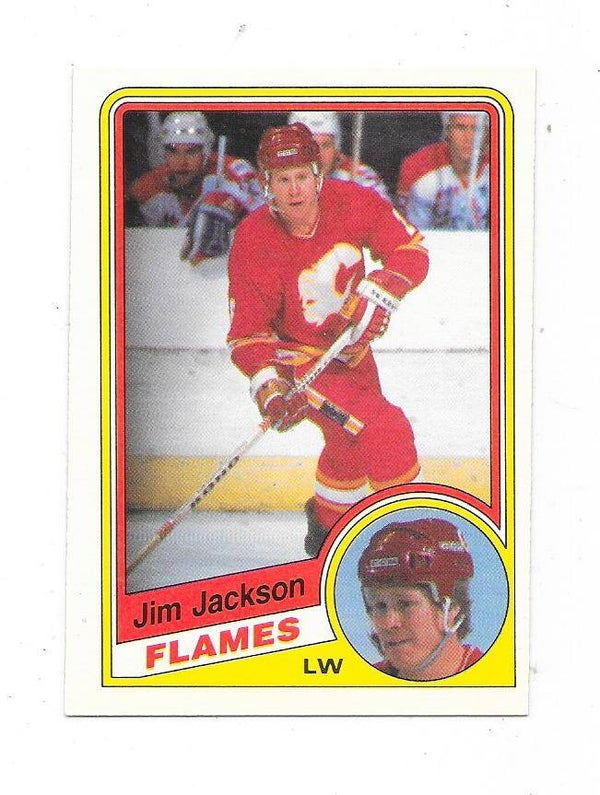 1984-85 OPC NHL Ice Hockey Card #225 Jim Jackson  , Calgary Flames
