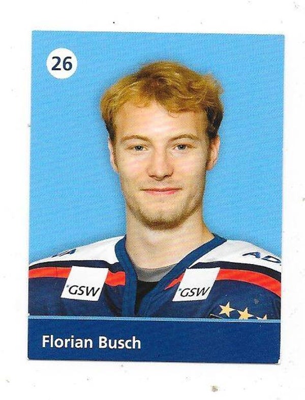 2009-10 German Eisbären Berlin Teamissued Ice Hockey Card #26 Florian Busch