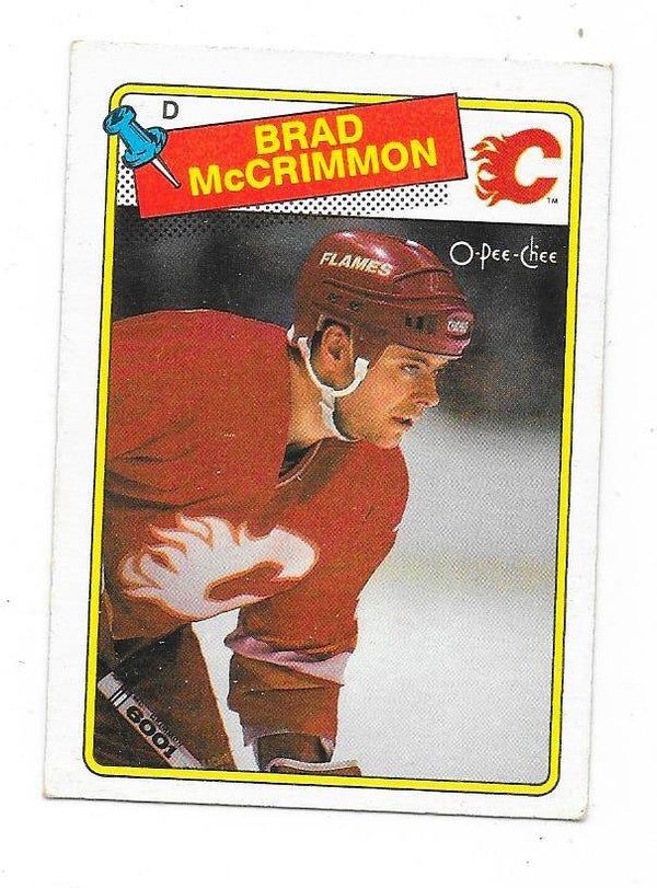1988-89 OPC NHL Ice Hockey Card #178 Brad McCrimmon , Calgary Flames