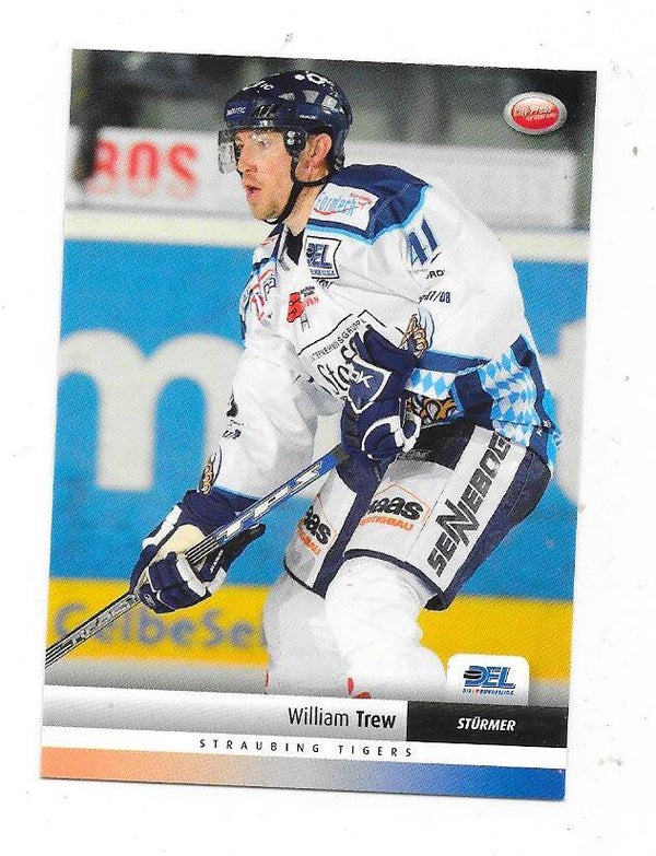 2007-08 German DEL Ice Hockey Card #259 Bill Trew , Straubing Tigers , Univ. of North Dakota