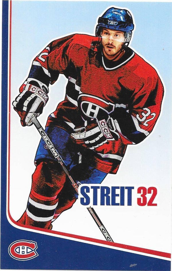 2006-07 Montreal Canadiens Teamissued Postcard NHL #32 Mark Streit , SC Bern & Switzerland