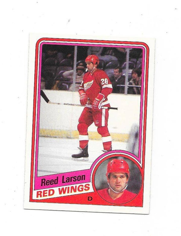 1984-85 OPC #58 Reed Larson , Detroit Red Wings