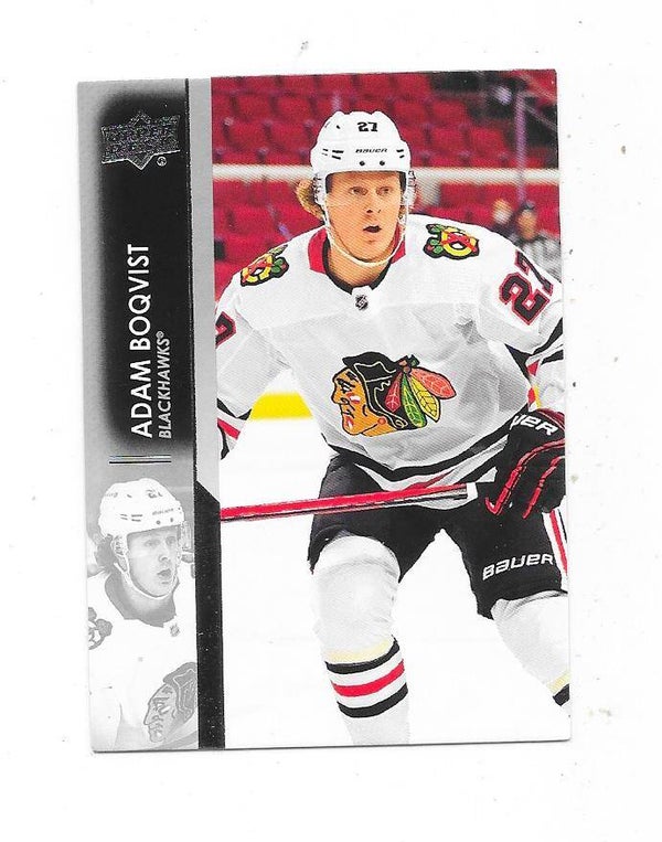 2021-22 Upper Deck #38 Adam Boqvist , Chicago Blackhawks