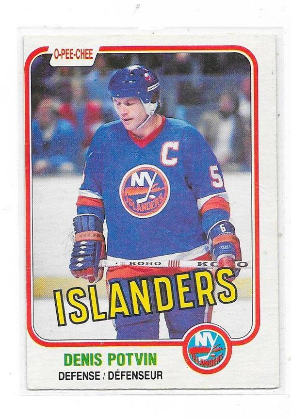 1981-82 OPC NHL Ice Hockey Card #199 Denis Potvin , New York Islanders