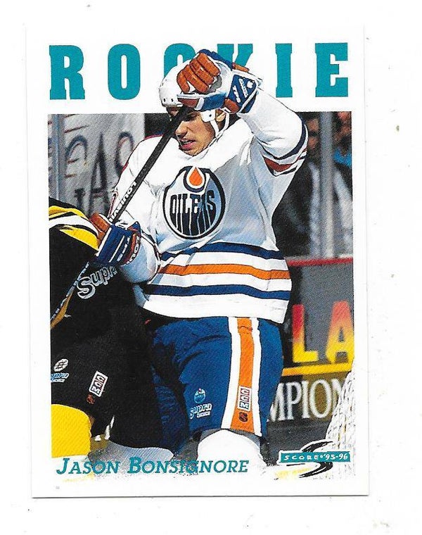 1995-96 Score NHL Rookies #308 Jason Bonsignore , Edmonton Oilers RC
