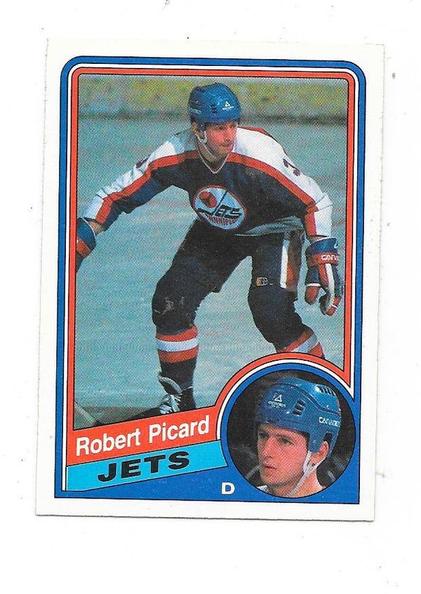 1984-85 OPC  NHL Ice Hockey Card #345 Robert Picard , Winnipeg Jets