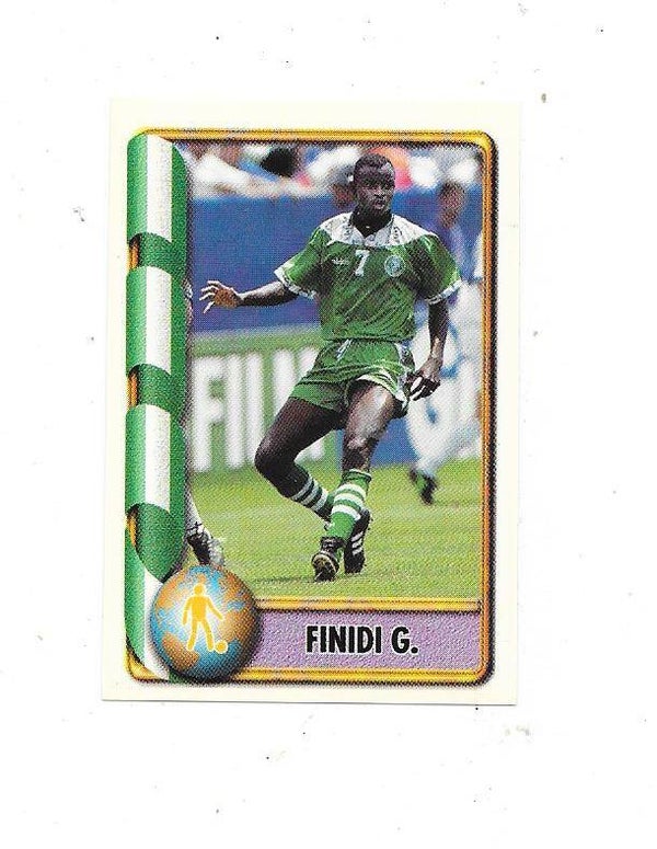 1998 Navarrete FIFA France 98 Sticker #410 Finidi George , Nigeria