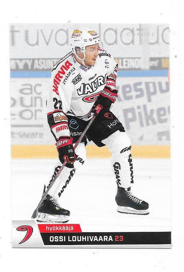 2018-19 Finnish Cardset Ice Hockey card #57 Ossi Louhivaara , JYP & Lausanne HC