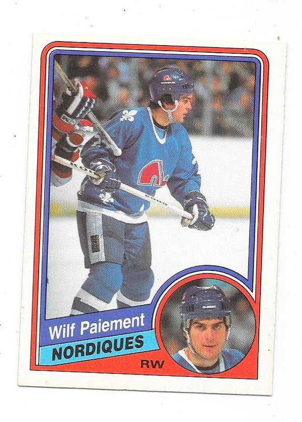 1984-85 OPC NHL Ice Hockey Card #285 Wilf Paiement, Quebec Nordiques