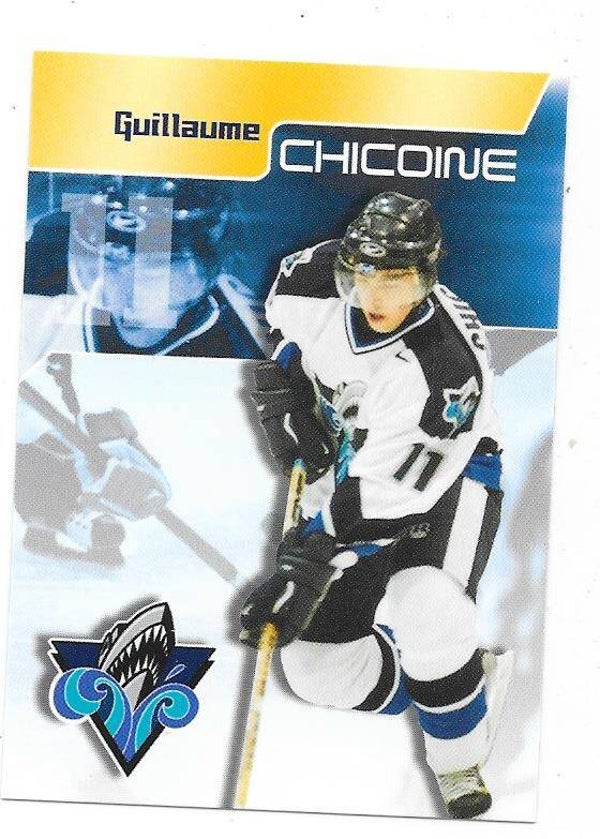 2002-03 Rimouski Oceanic Teamissued #11 Guillaume Chicoine  , Univ. of Québec-Trois-Rivières