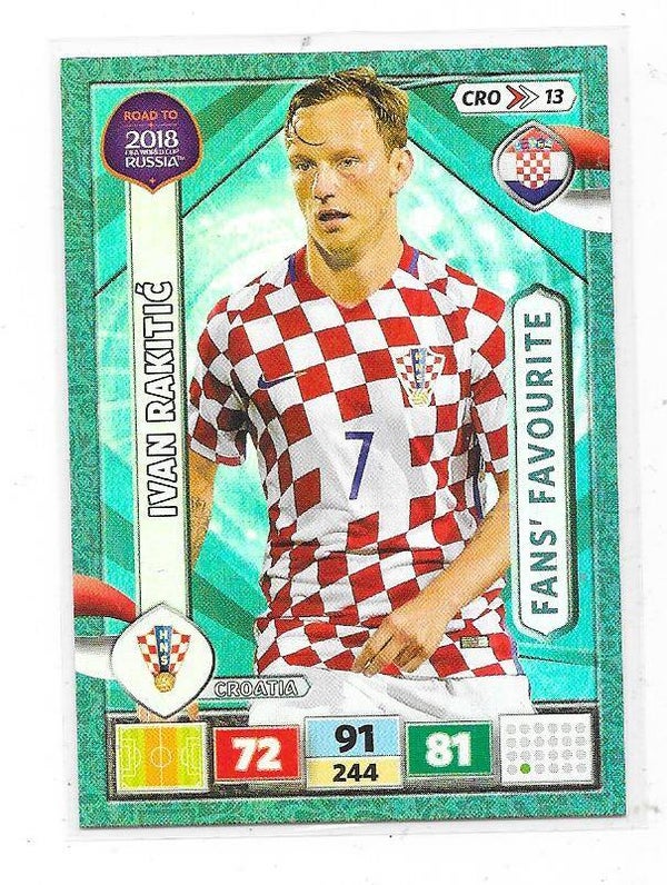 2018 Panini Adrenalyn XL Road To World Cup FANS Favourite # Ivan Rakitic , Croatia