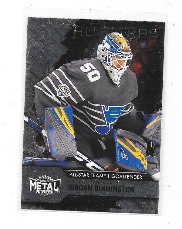 2020-21 SkyBox Metal Universe All-Stars #195 Jordan Binnington , St Louis Blues