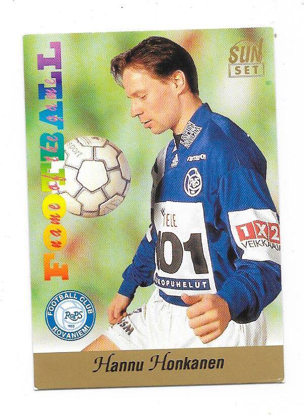 1994 Finnish Sunset Football card #128 Hannu Honkanen , RoPS