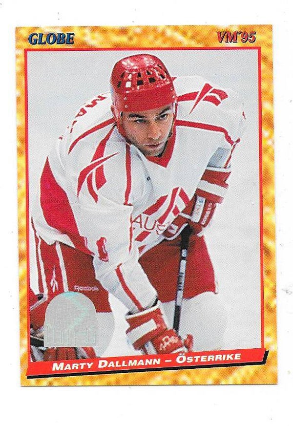1995 Semic Swedish Globe #187 Marty Dallmann  Austria , RPI (Rensselaer Polytech. Inst.) ,