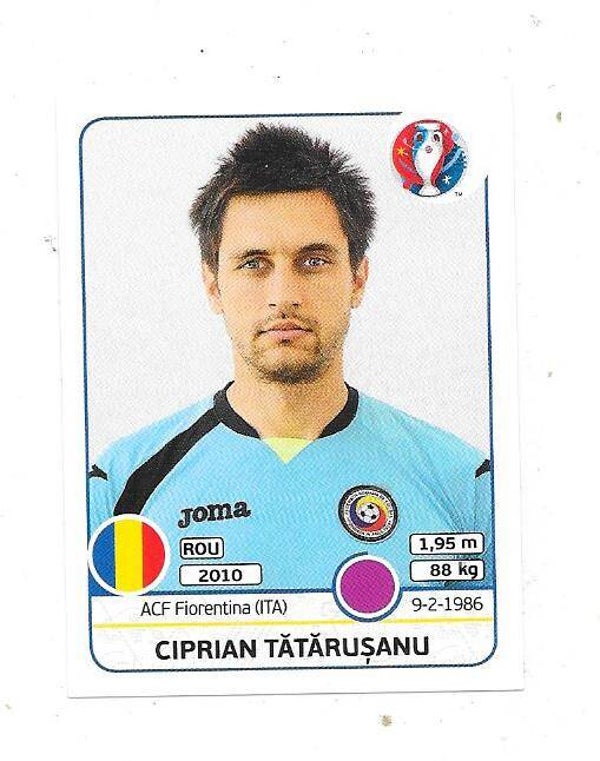 2016 Panini UEFA EURO Sticker #49 Ciprian Tătărușanu , Romania