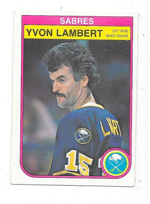 1982-83 OPC NHL Ice Hockey Card #27 Yvon Lambert , Buffalo Sabres