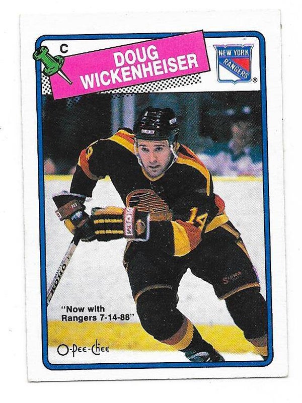 1988-89 OPC NHL Ice Hockey Card #263 Doug Wickenheiser , New York Rangers