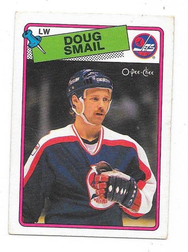 1988-89 OPC NHL Ice Hockey Card #251 Doug Smail , Winnipeg Jets