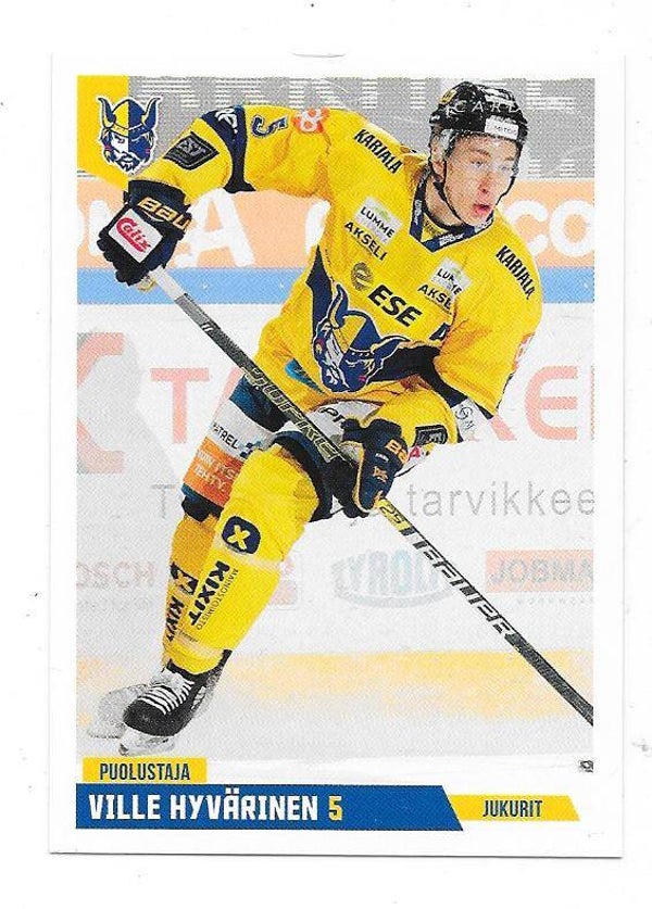 2019-20 Finnish Cardset #38 Ville Hyvärinen Jukurit , SC Riessersee