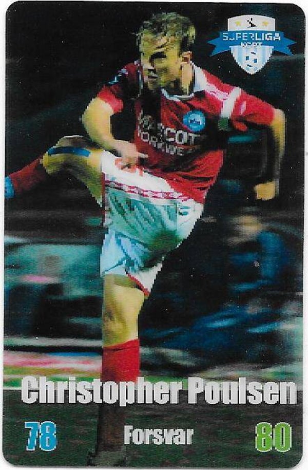 2012-13 Danish Kulma Superliga Kort Football card # Christopher Poulsen , Silkeborg IF