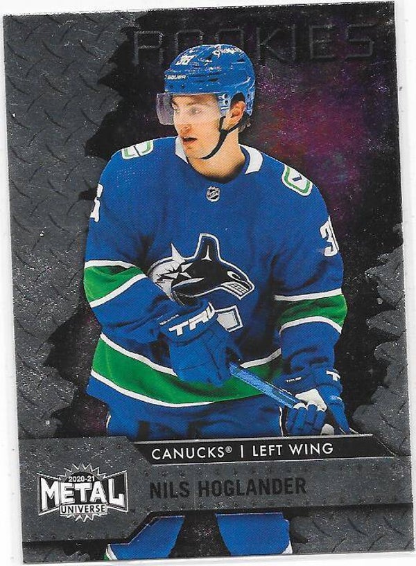 2020-21 Skybox Metal Universe Rookies #142 Nils Höglander , Vancouver Canucks RC