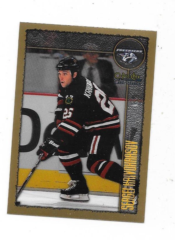 1998-99 OPC Chrome NHL Card #211 Sergei Krivokrasov , Chicago Blackhawks