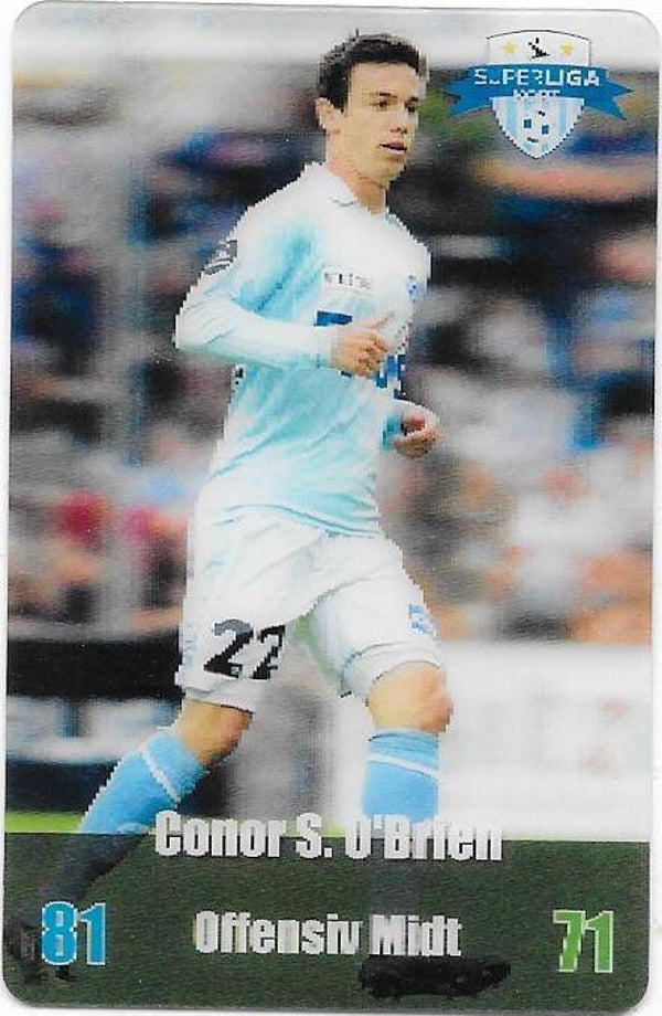 2012-13 Danish Superliga Kuma Fotboll Kort # Conor S. O`Brien  , FC København