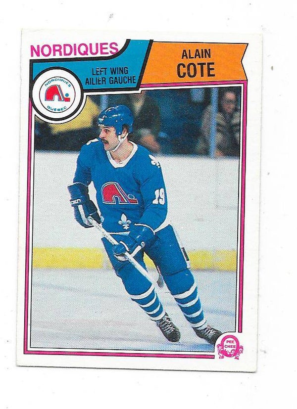 1983-84 OPC NHL Ice Hockey Card #291 Alain Cote , Quebec Nordiques