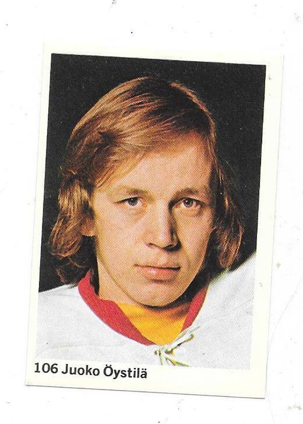 1974-75 Swedish Williams Ice Hockey Card #106 Jouko Öystilä , Finland & Jokerit