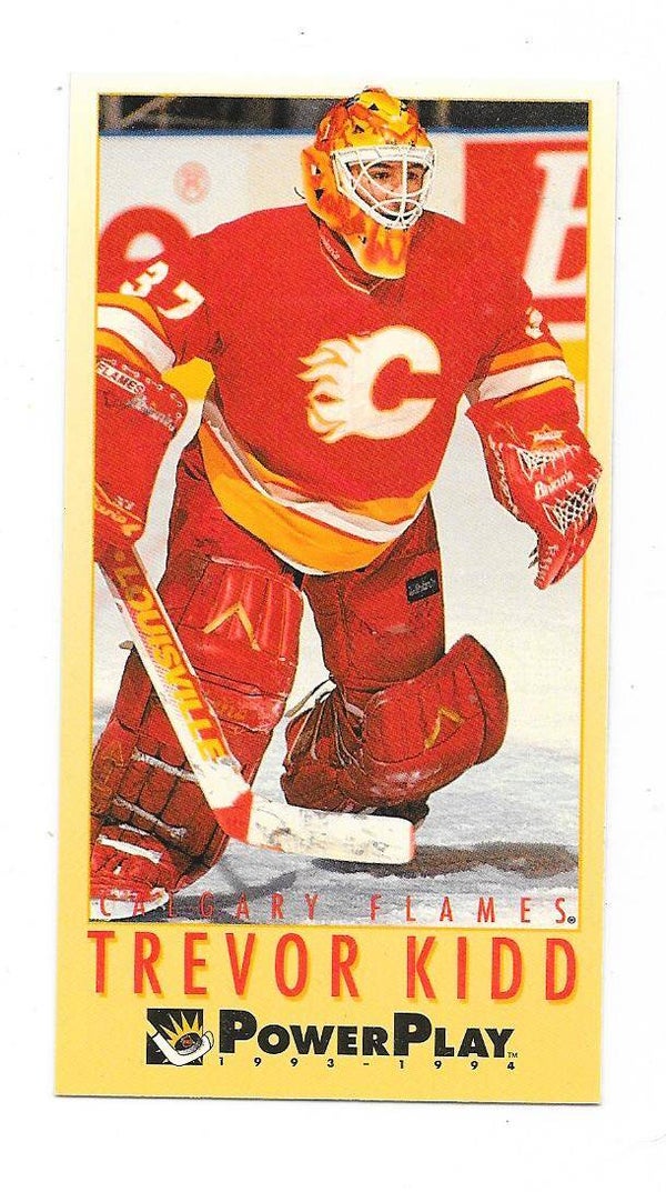 1993-94 Fleer PowerPlay Tallboy #305 Trevor Kidd , Calgary Flames