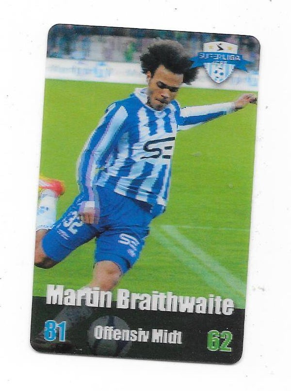 2012-13 Danish Superliga Kort Kulma Football Card  # Martin Braithwaite , Esbjerg fB