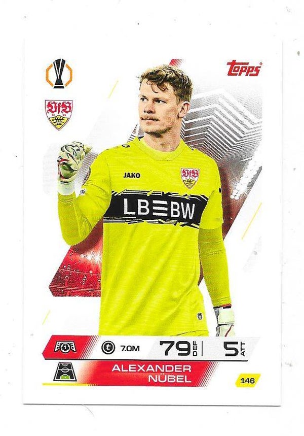 2025-26 Topps Match Attax Champions League #146 Alexander Nubel , VfB Stuttgart , Germany
