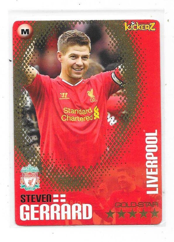 2013-14 Swedish Kickerz Goldstar # Steven Gerrard , FC Liverpool & England