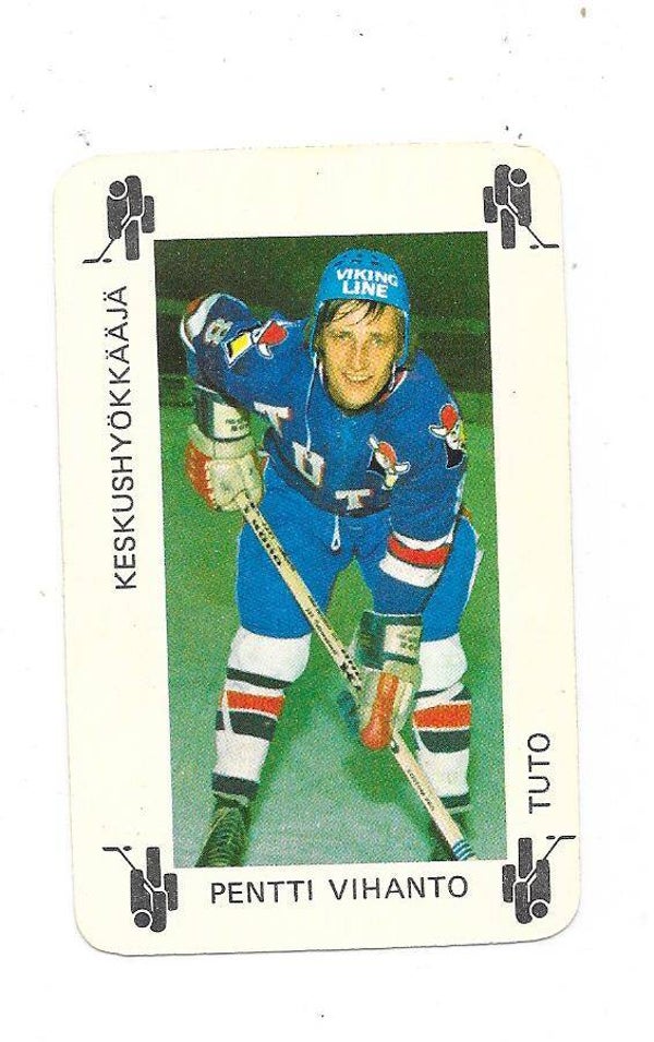 1974-75 Finnish Typotor Ice Hockey Card # Pentti Vihanto , TuTo Turku