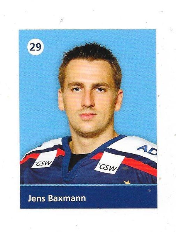 2009-10 German Eisbären Berlin Teamissued Ice Hockey Card #29 Jens Baxmann