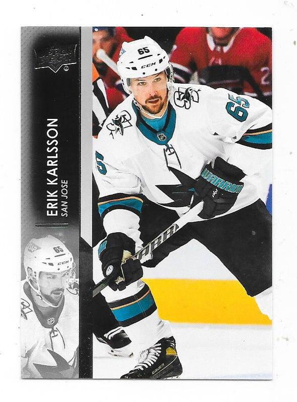 2021-22 Upper Deck NHL Ice Hockey Card #395 Erik Karlsson , San Jose Sharks
