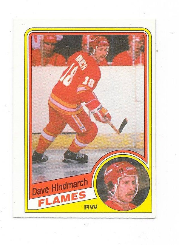 1984-85 OPC NHL Ice Hockey Card #221 Dave Hindmarch , Calgary Flames