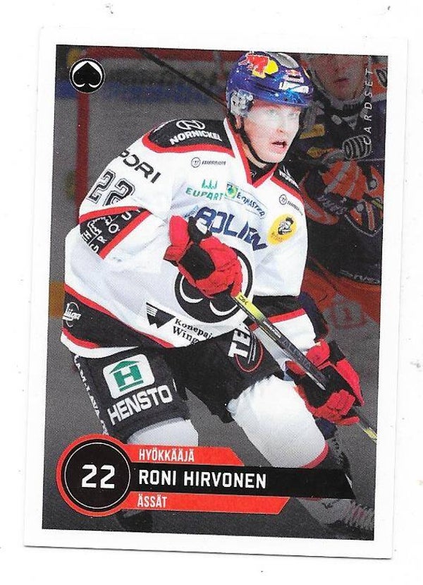 2020-21 Finnish Cardset #177 Roni Hirvonen Ässät , Toronto Marlies