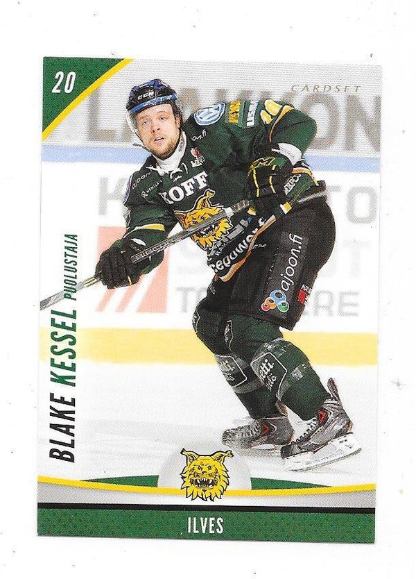 2015-16 Finnish Cardset #39 Blake Kessel  Ilves , Univ. of New Hampshire